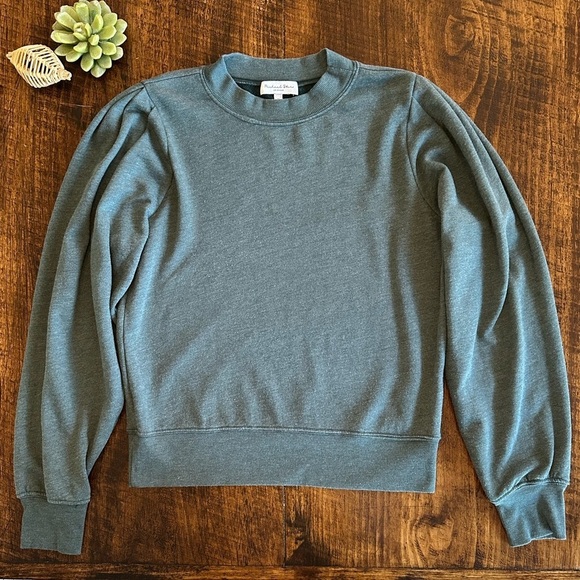 Michael Stars Tops - Michael Stars | Kehlani Puff Sleeve Crewneck Sweatshirt, Size M